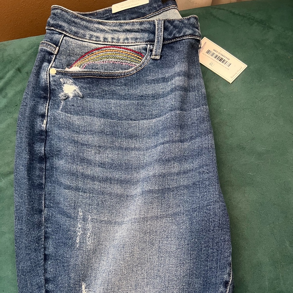 Perfectly distressed Judy Blue Jeans!